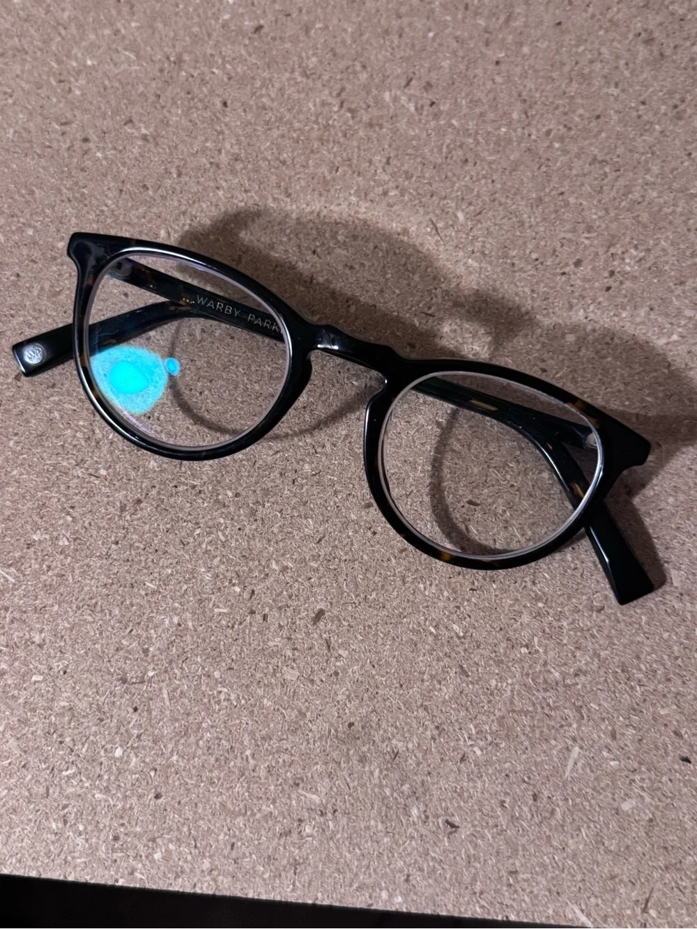 Warby Parker Tortoise and Black Stockton 200 Eyeglass Temples
